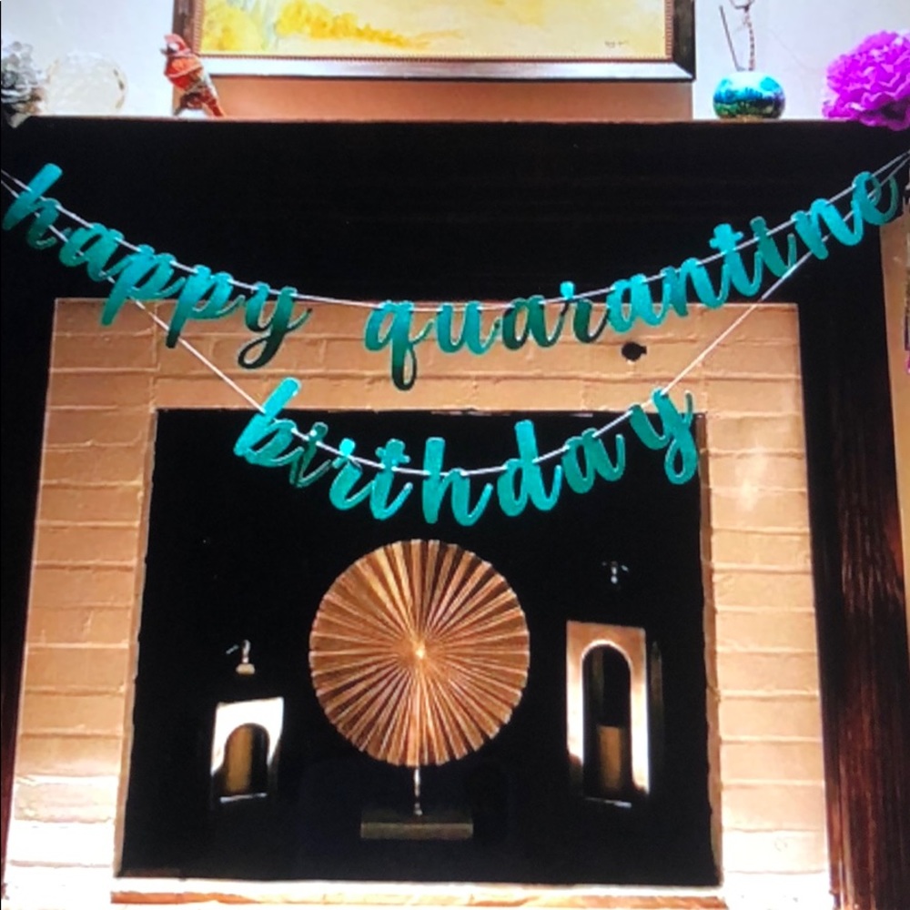 Happy Quarantine Birthday Banner.